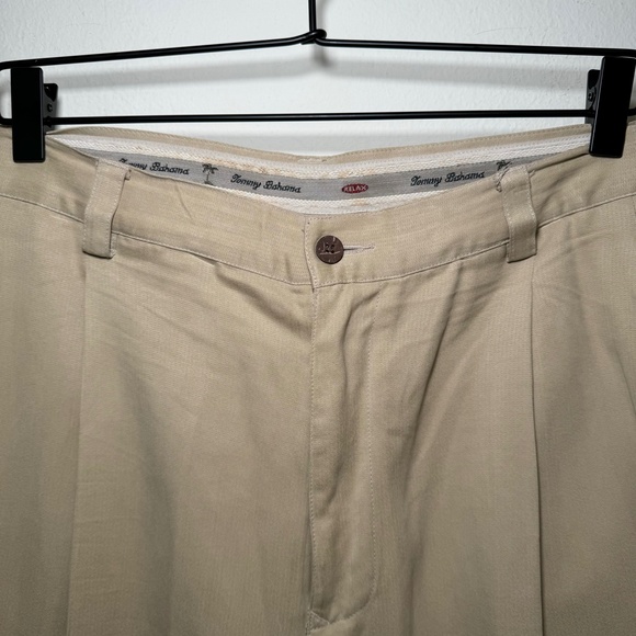 Tommy Bahama Shorts Men's Size 36 Khaki Silk Vintage Resort Vacation Beach - Picture 2 of 6